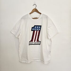 Harley-Davidson White Graphic T-Shirt for Men